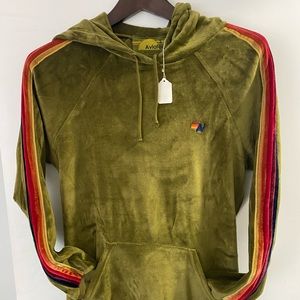 Aviator Nation Classic Velour Pullover Hoodie